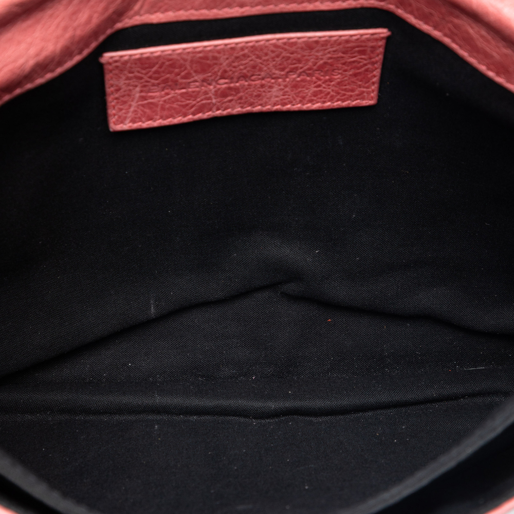 Pre-Loved Balenciaga Lambskin Motocross Classic Envelope Clutch - Picture 4 of 7
